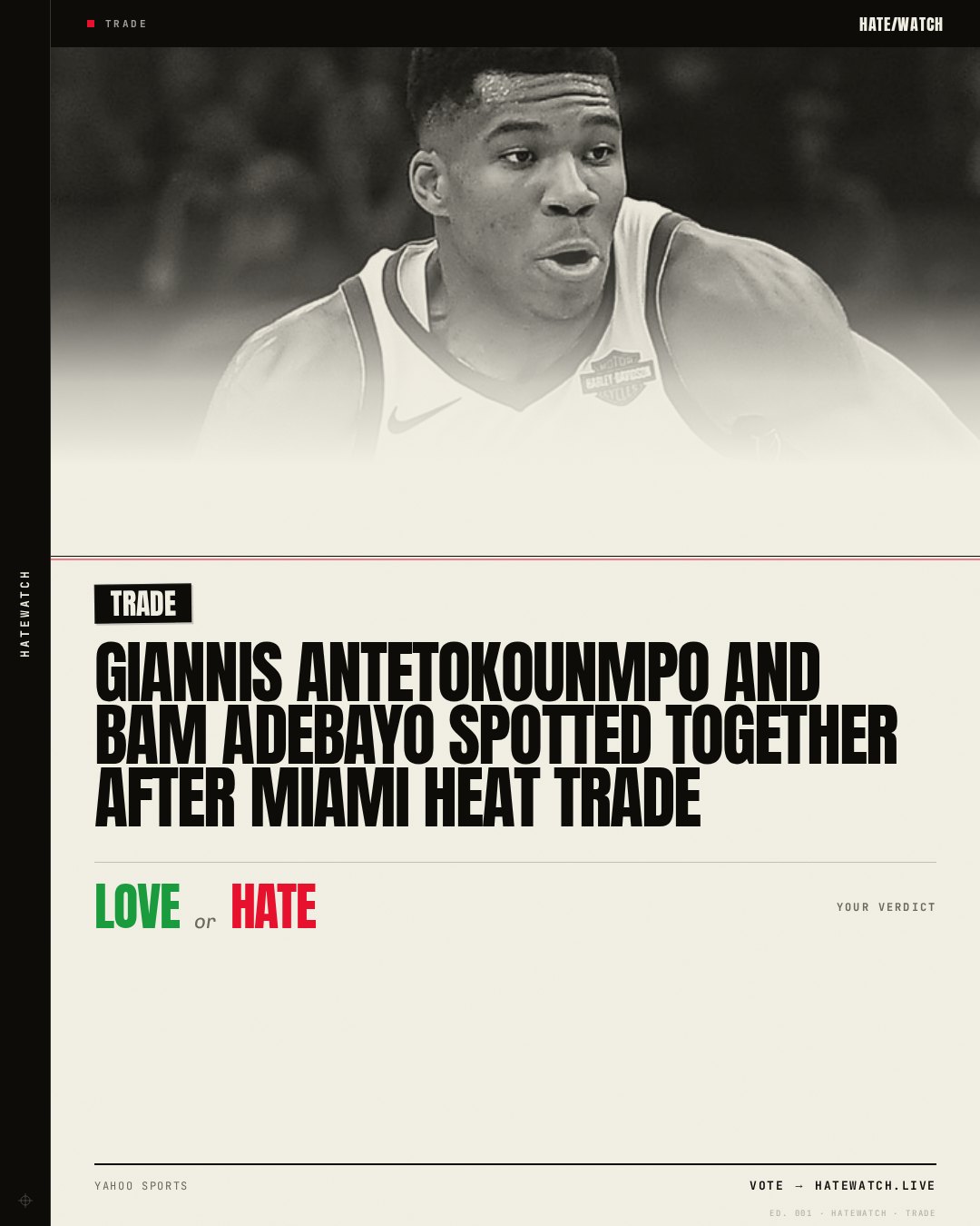 Giannis Antetokounmpo and Bam Adebayo Spotted Together After Miami Heat Trade