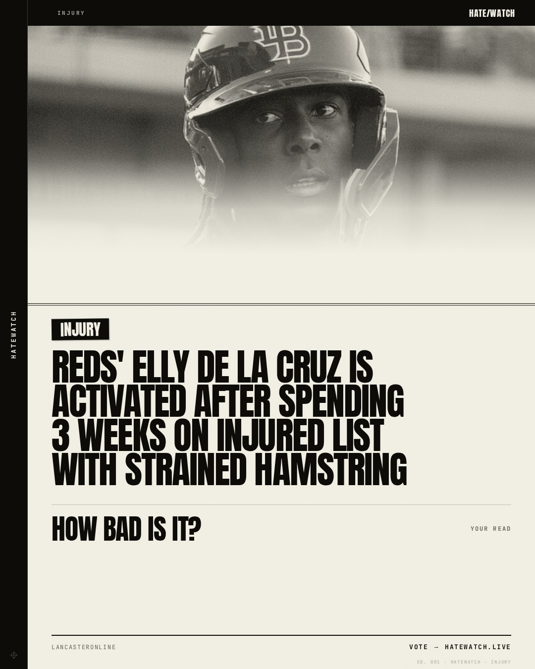 Reds' Elly De La Cruz is activated after spending 3 weeks on injured list with strained hamstring
