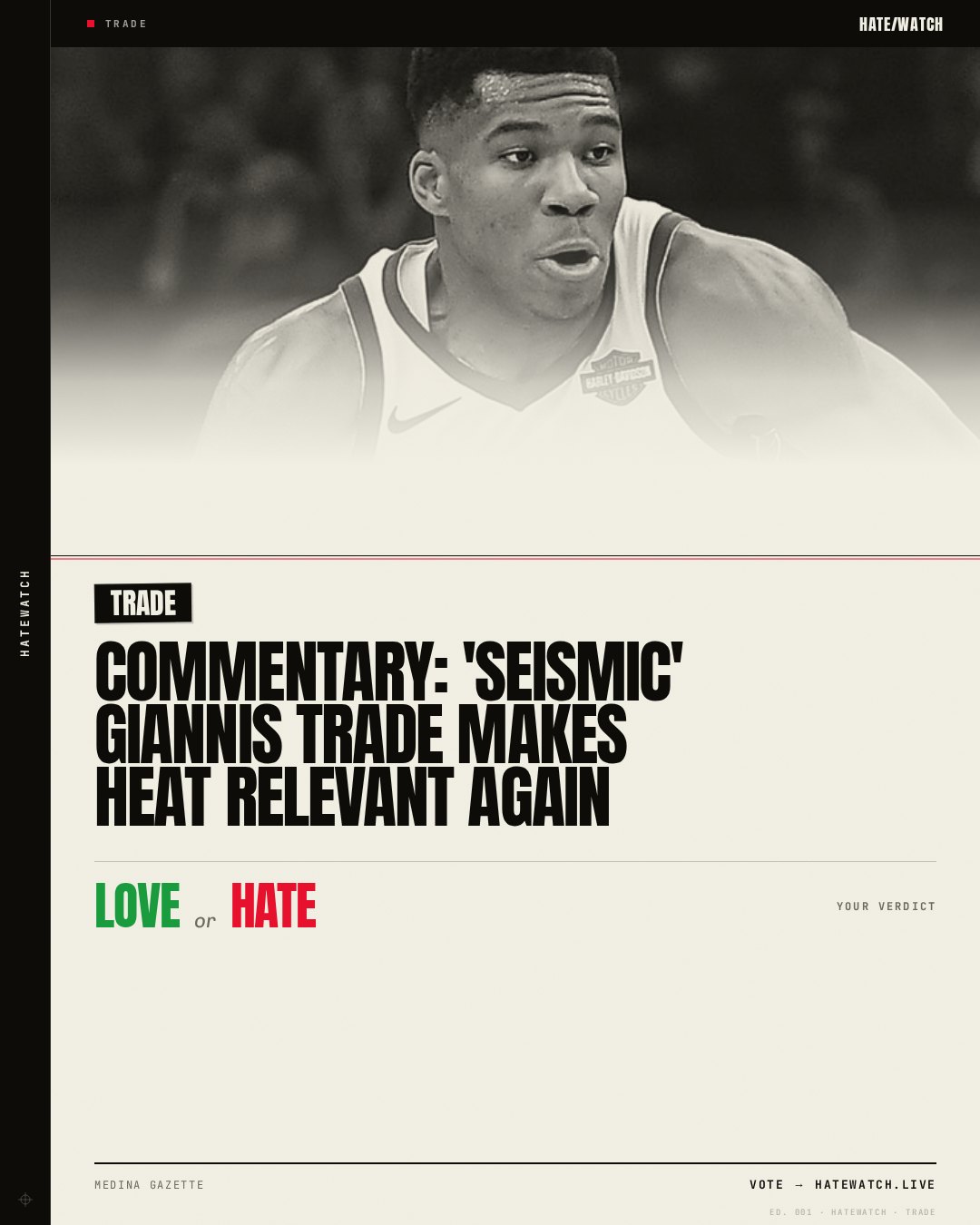 Commentary: 'Seismic' Giannis trade makes Heat relevant again