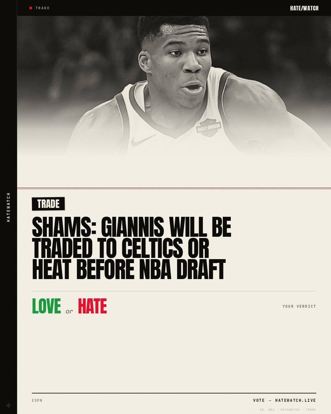 Shams: Giannis will be traded to Celtics or Heat before NBA draft