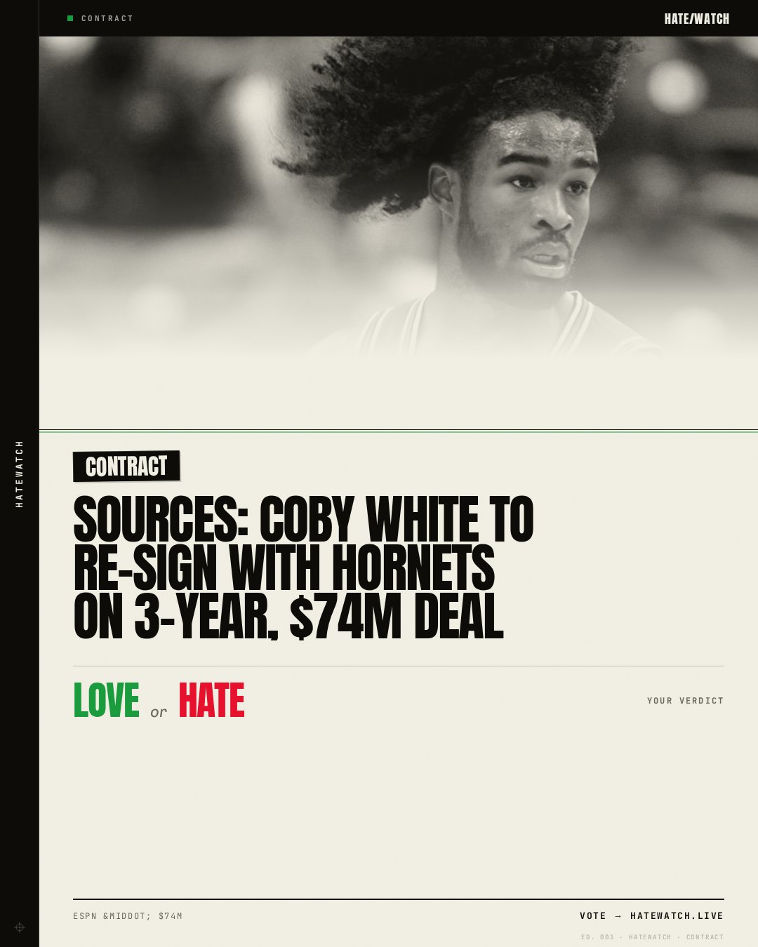 Sources: Coby White to re-sign with Hornets on 3-year, $74M deal