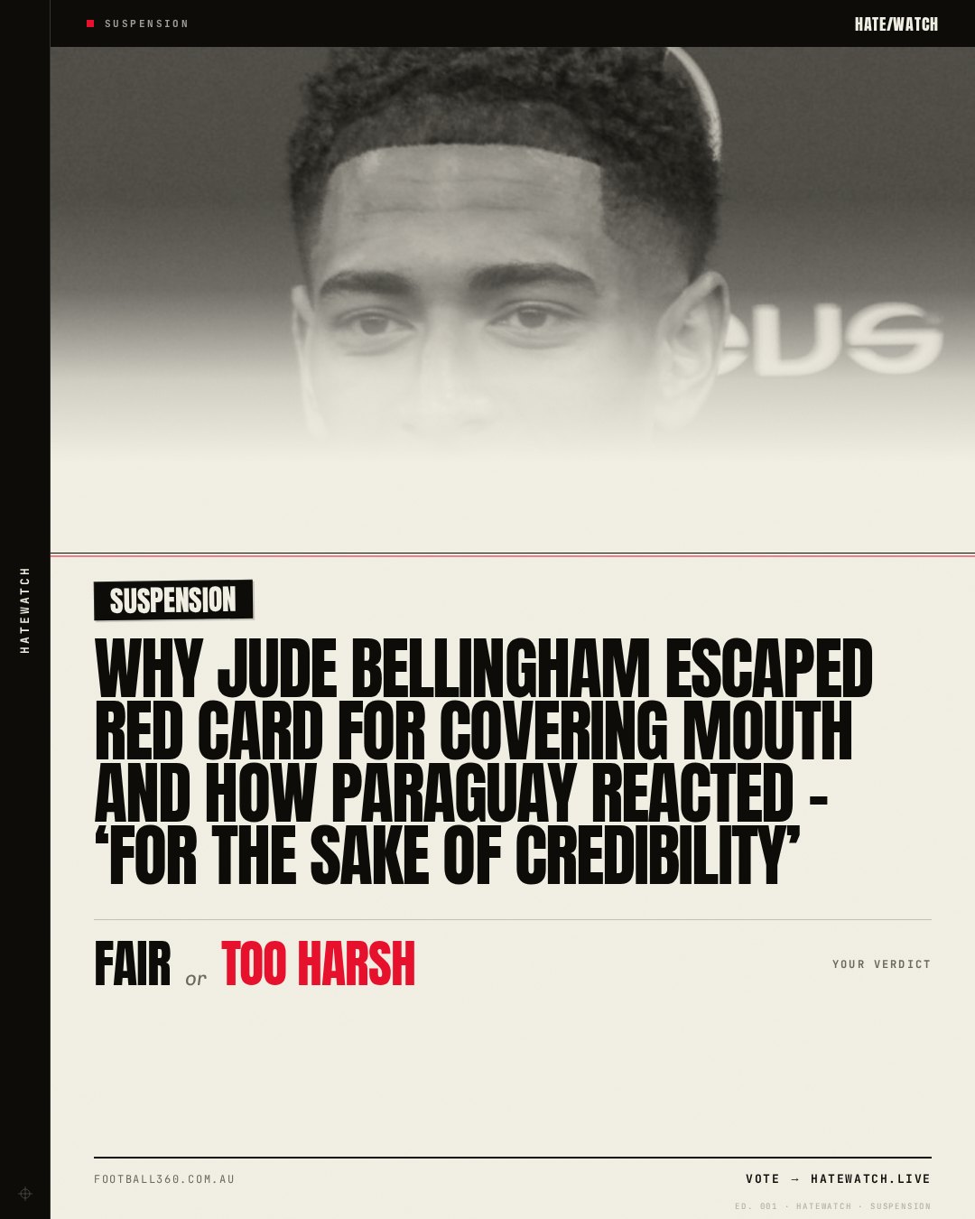 Why Jude Bellingham escaped red card for covering mouth and how Paraguay reacted – ‘for the sake of credibility’