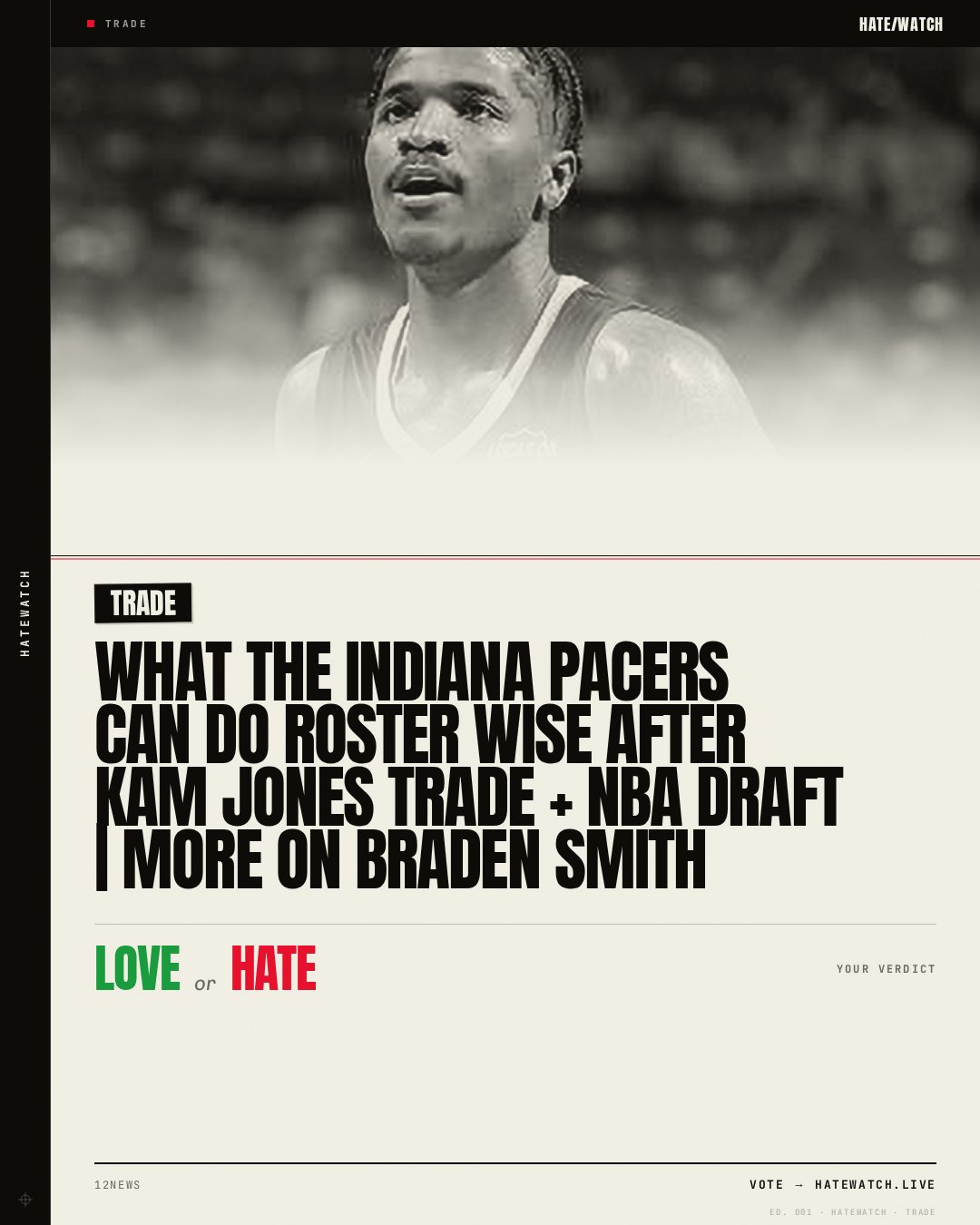 What the Indiana Pacers can do roster wise after Kam Jones trade + NBA Draft | More on Braden Smith