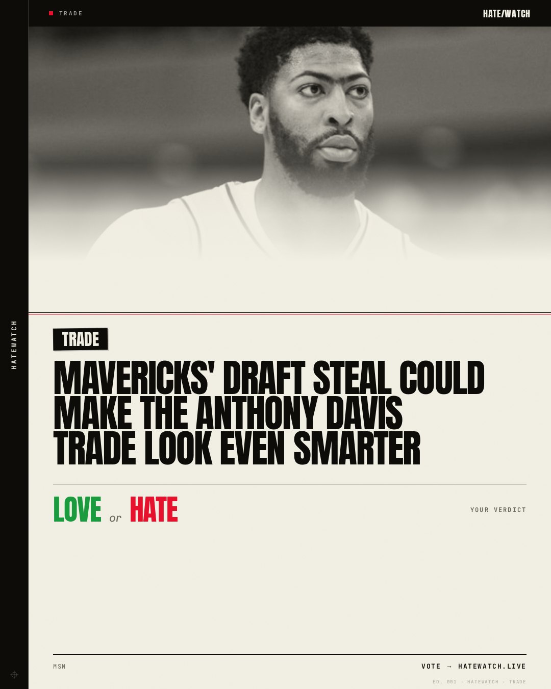 Mavericks' draft steal could make the Anthony Davis trade look even smarter