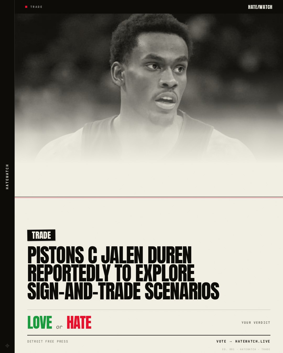 Pistons C Jalen Duren reportedly to explore sign-and-trade scenarios