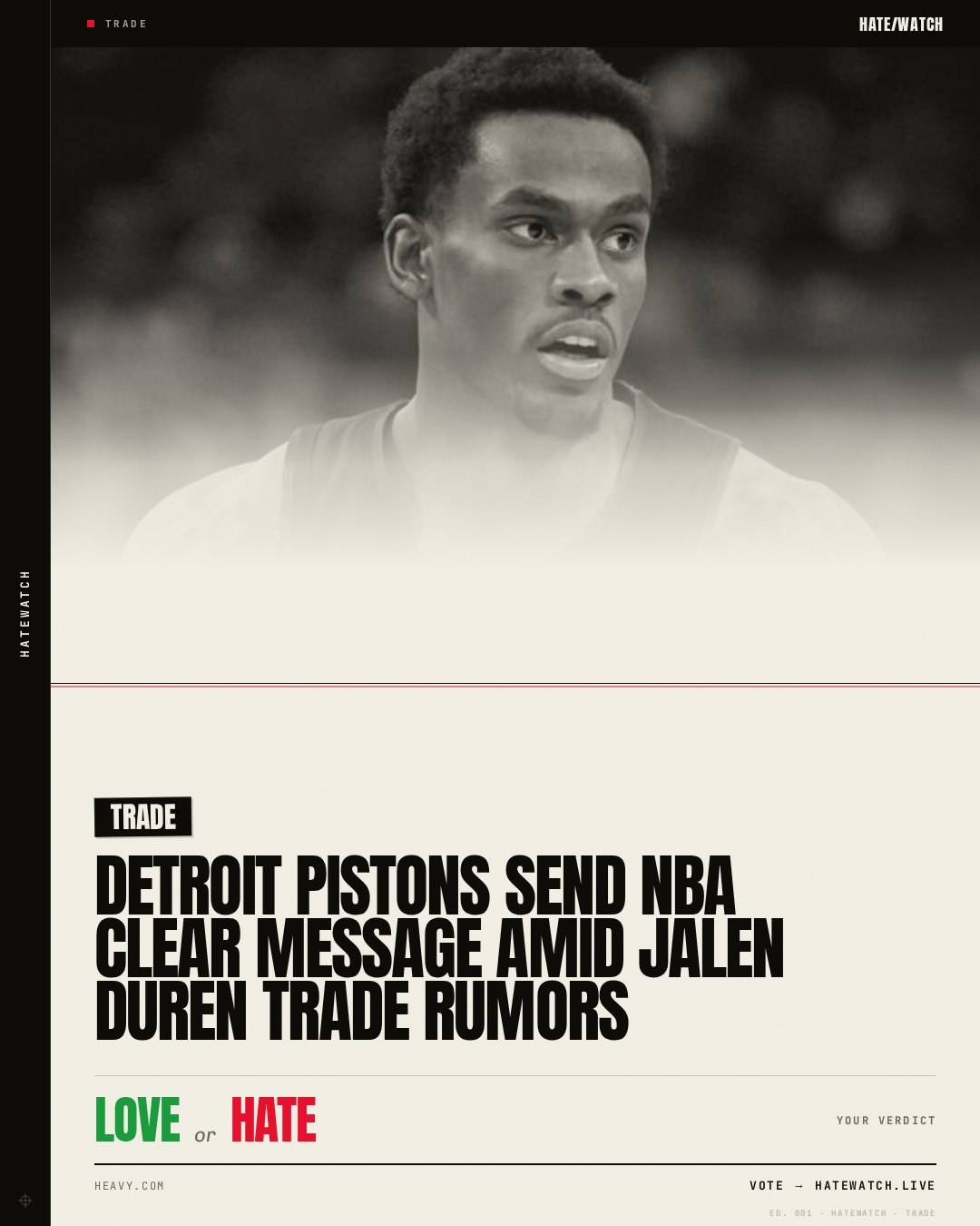 Detroit Pistons Send NBA Clear Message Amid Jalen Duren Trade Rumors