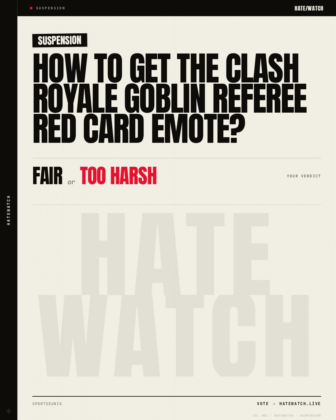 How to Get the Clash Royale Goblin Referee Red Card Emote?