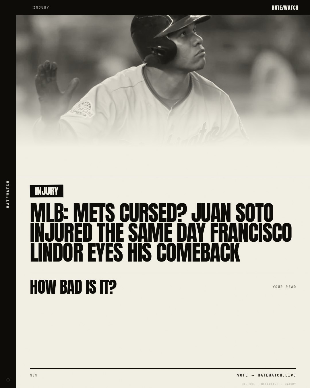 MLB: Mets cursed? Juan Soto injured the same day Francisco Lindor eyes his comeback