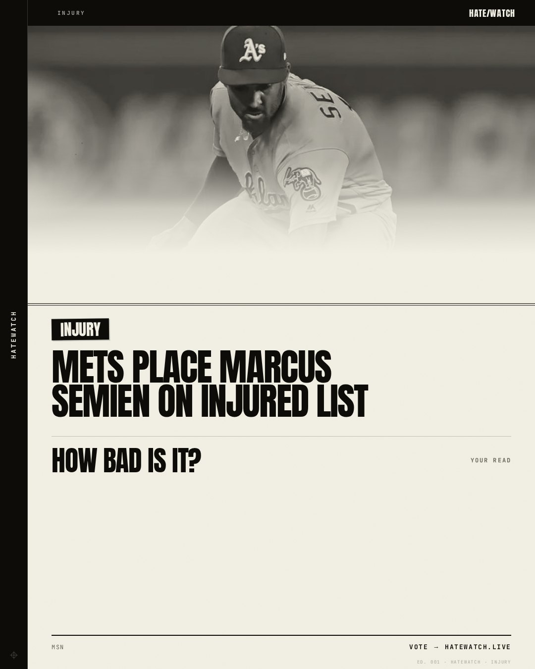 Mets place Marcus Semien on injured list