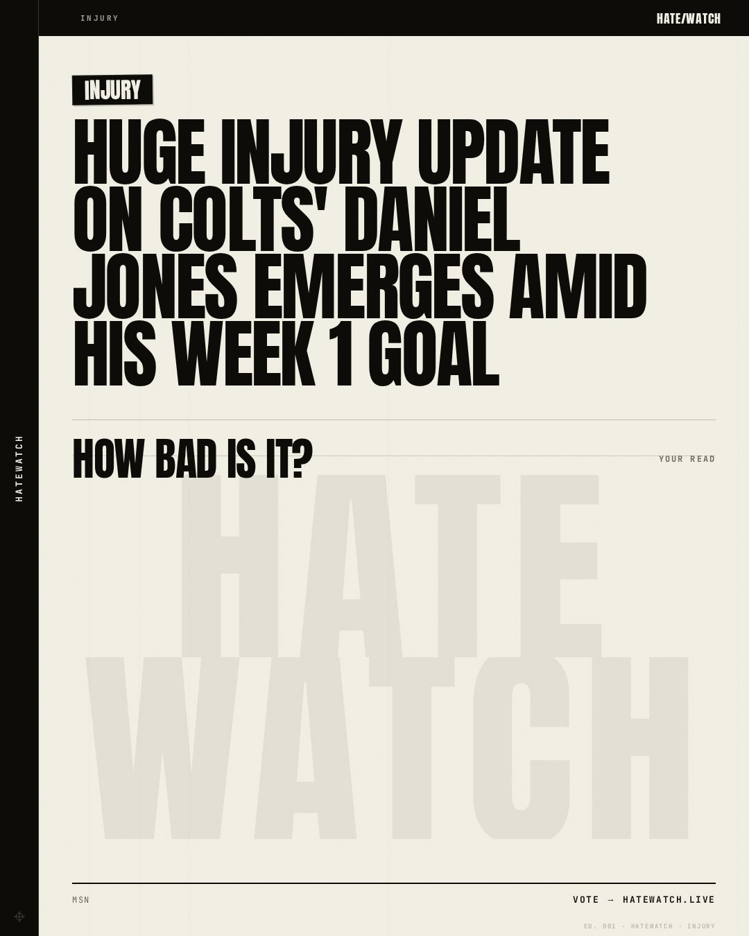 Huge injury update on Colts' Daniel Jones emerges amid his Week 1 goal