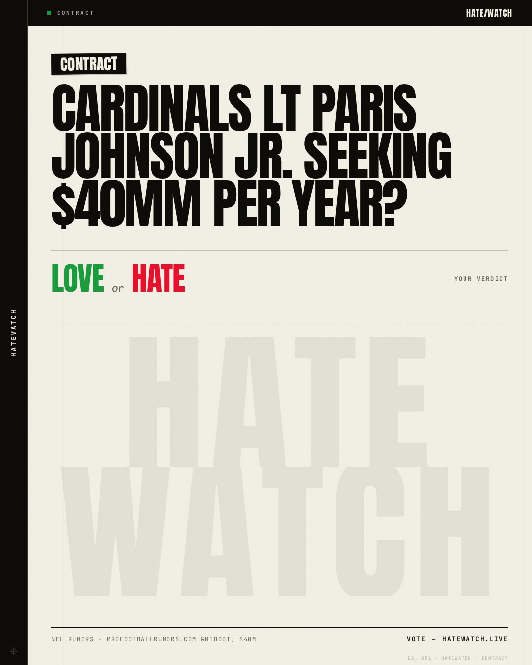 Cardinals LT Paris Johnson Jr. Seeking $40MM Per Year?