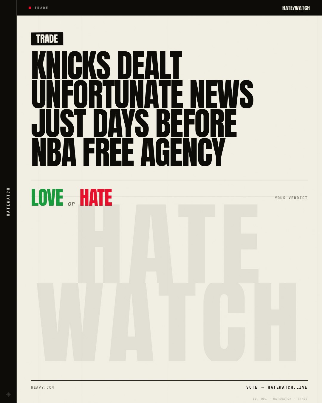 Knicks Dealt Unfortunate News Just Days Before NBA Free Agency