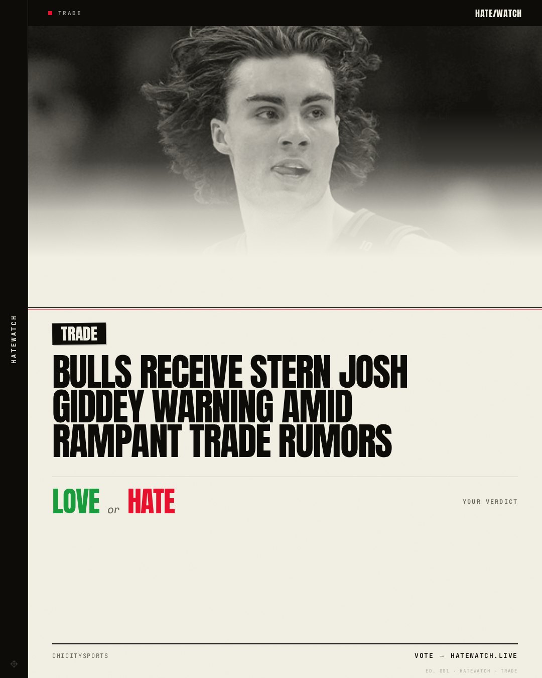 Bulls receive stern Josh Giddey warning amid rampant trade rumors