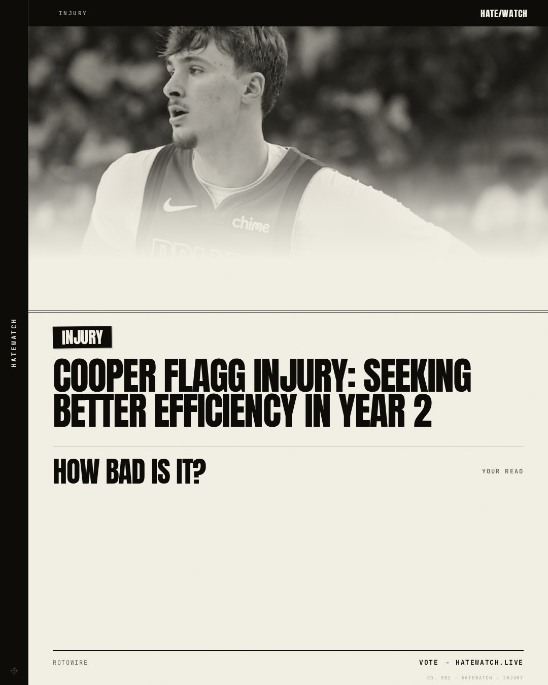 Cooper Flagg Injury: Seeking better efficiency in Year 2