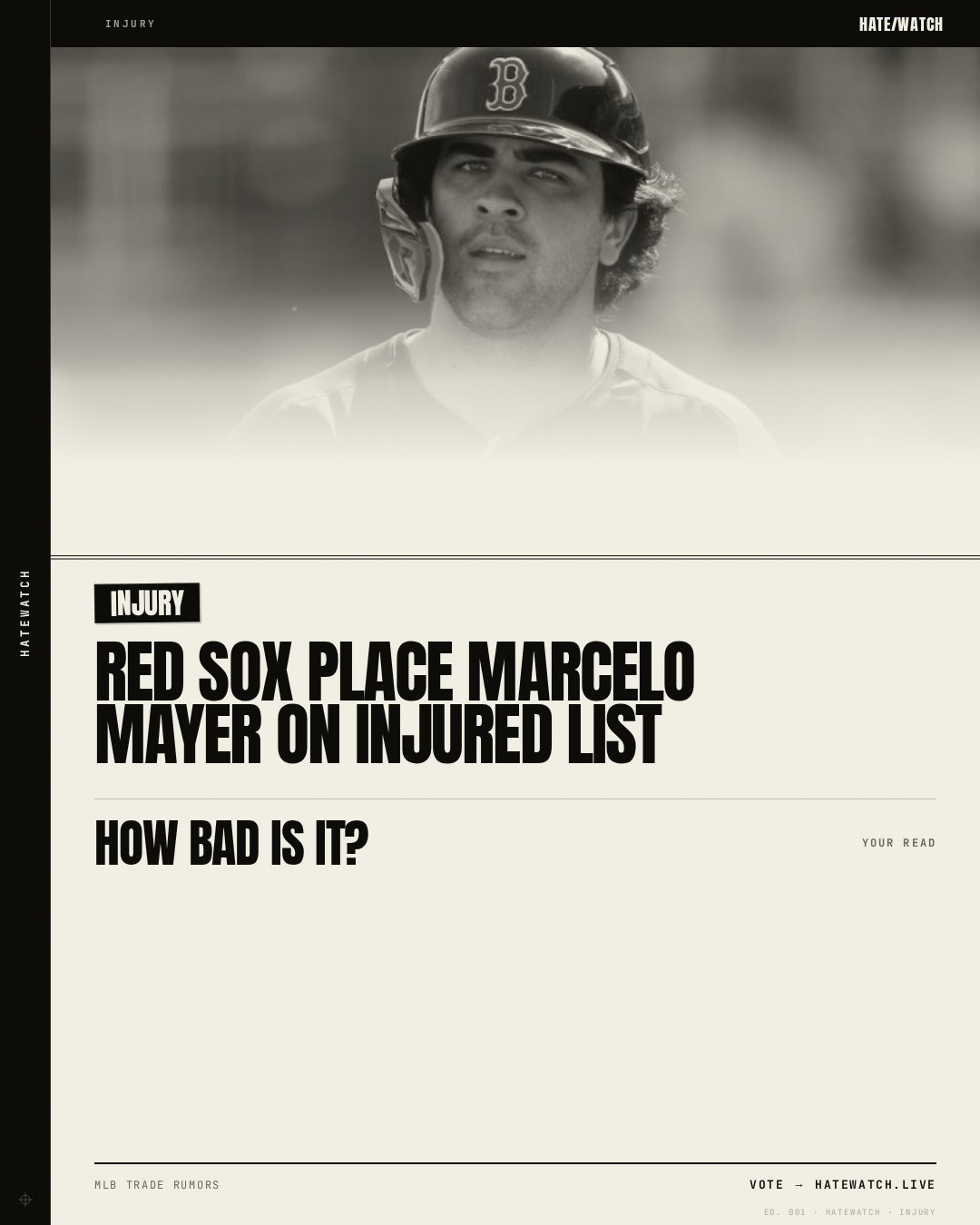 Red Sox Place Marcelo Mayer On Injured List