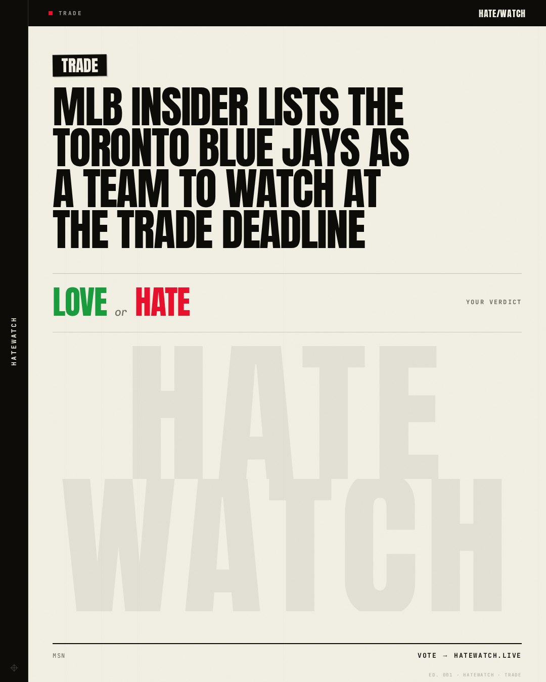 MLB insider lists the Toronto Blue Jays as a team to watch at the trade deadline