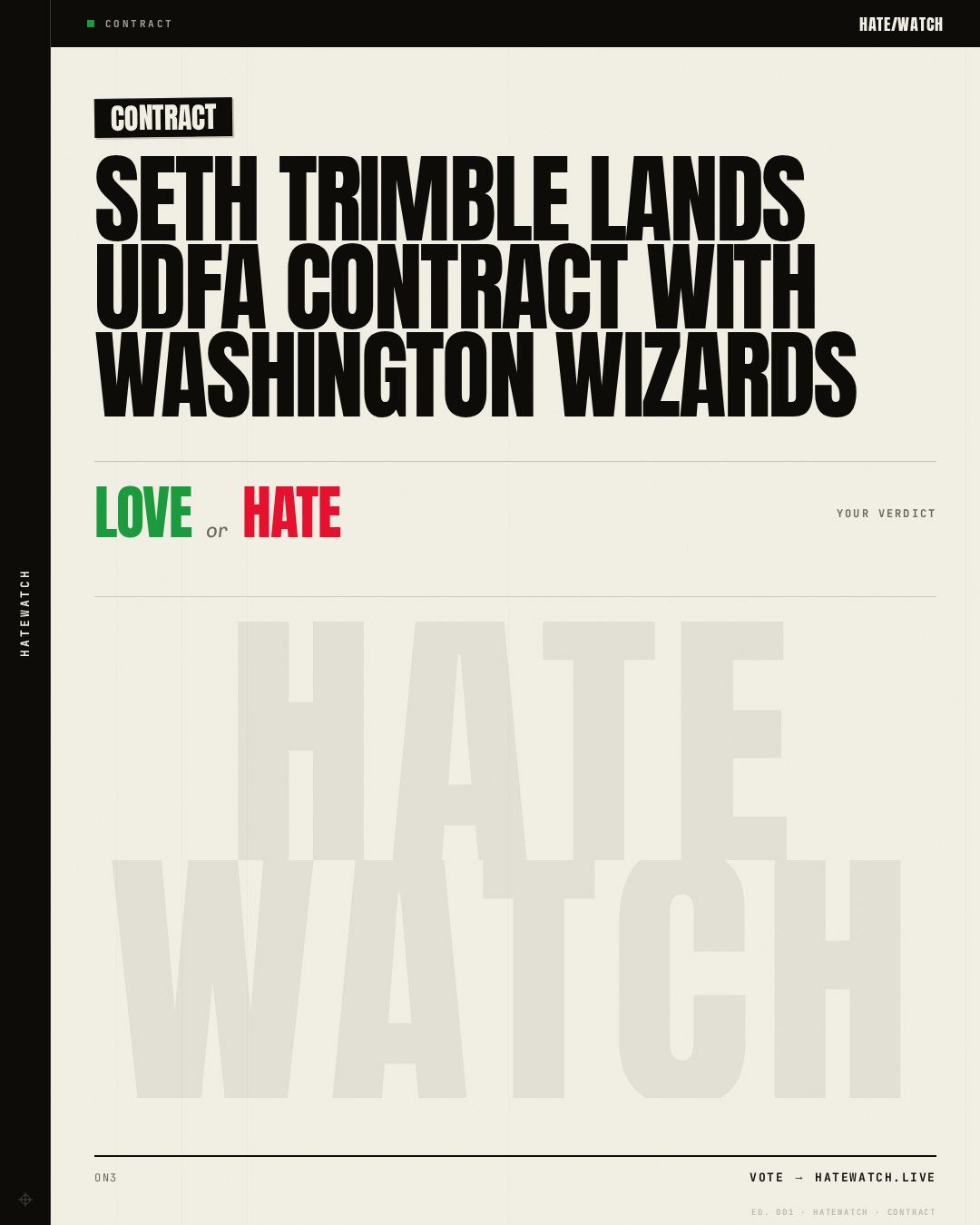 Seth Trimble Lands UDFA Contract With Washington Wizards