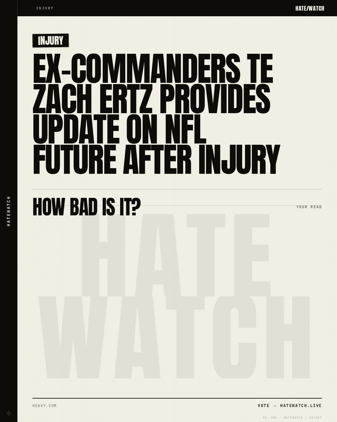 Ex-Commanders TE Zach Ertz Provides Update on NFL Future After Injury