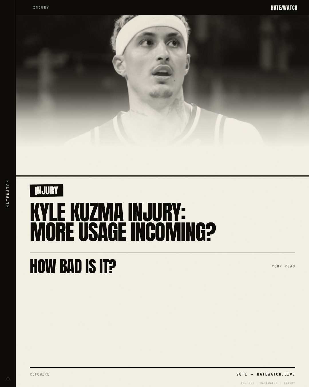 Kyle Kuzma Injury: More usage incoming?