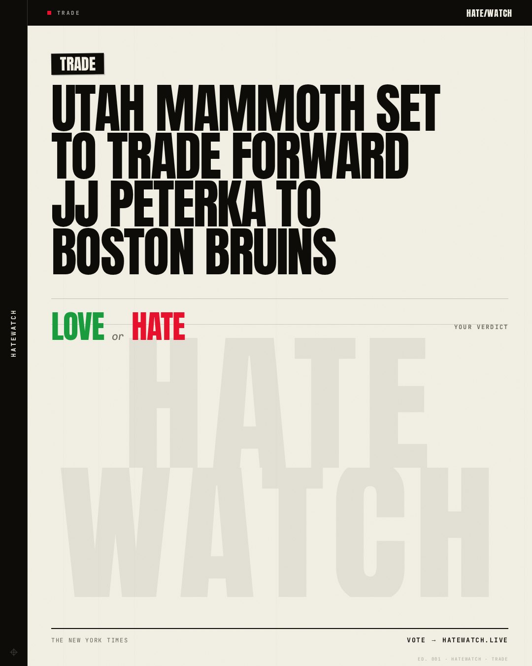 Utah Mammoth set to trade forward JJ Peterka to Boston Bruins