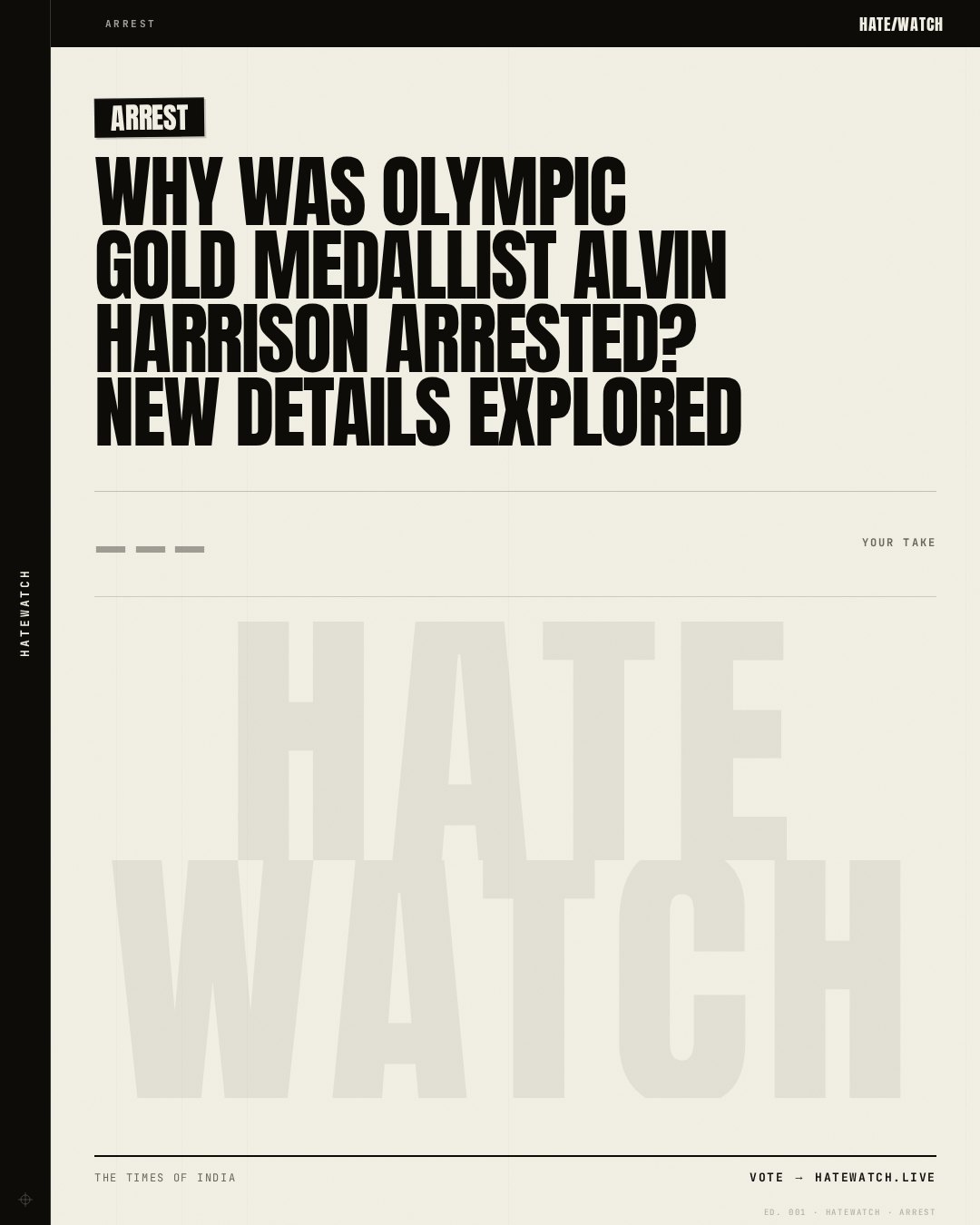 Why was Olympic gold medallist Alvin Harrison arrested? New details explored