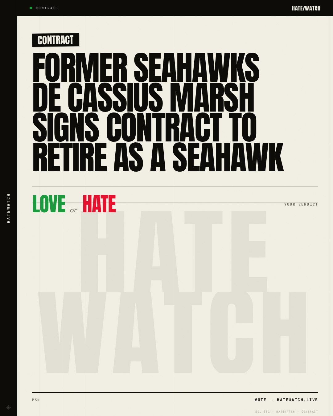 Former Seahawks DE Cassius Marsh signs contract to retire as a Seahawk