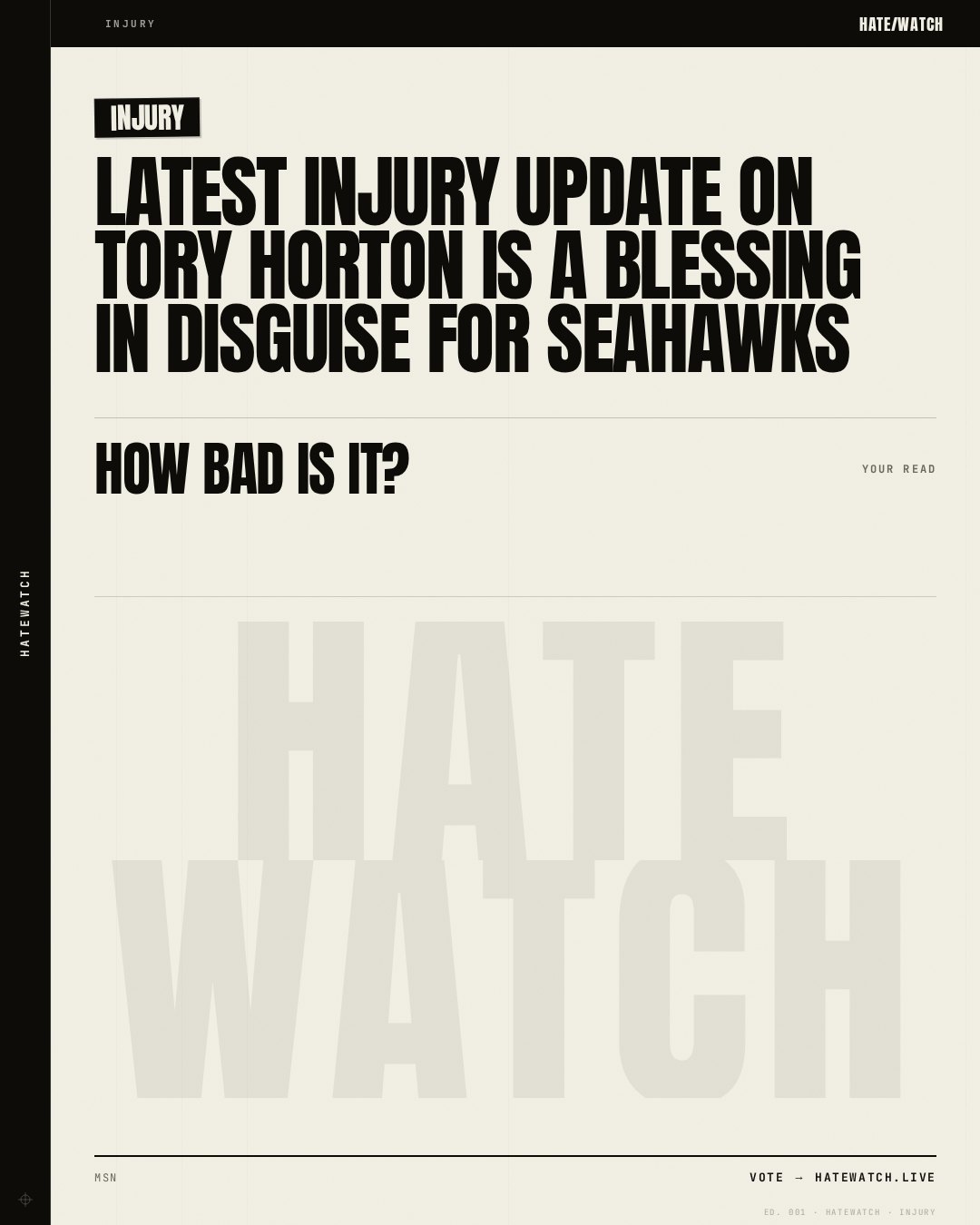 Latest injury update on Tory Horton is a blessing in disguise for Seahawks