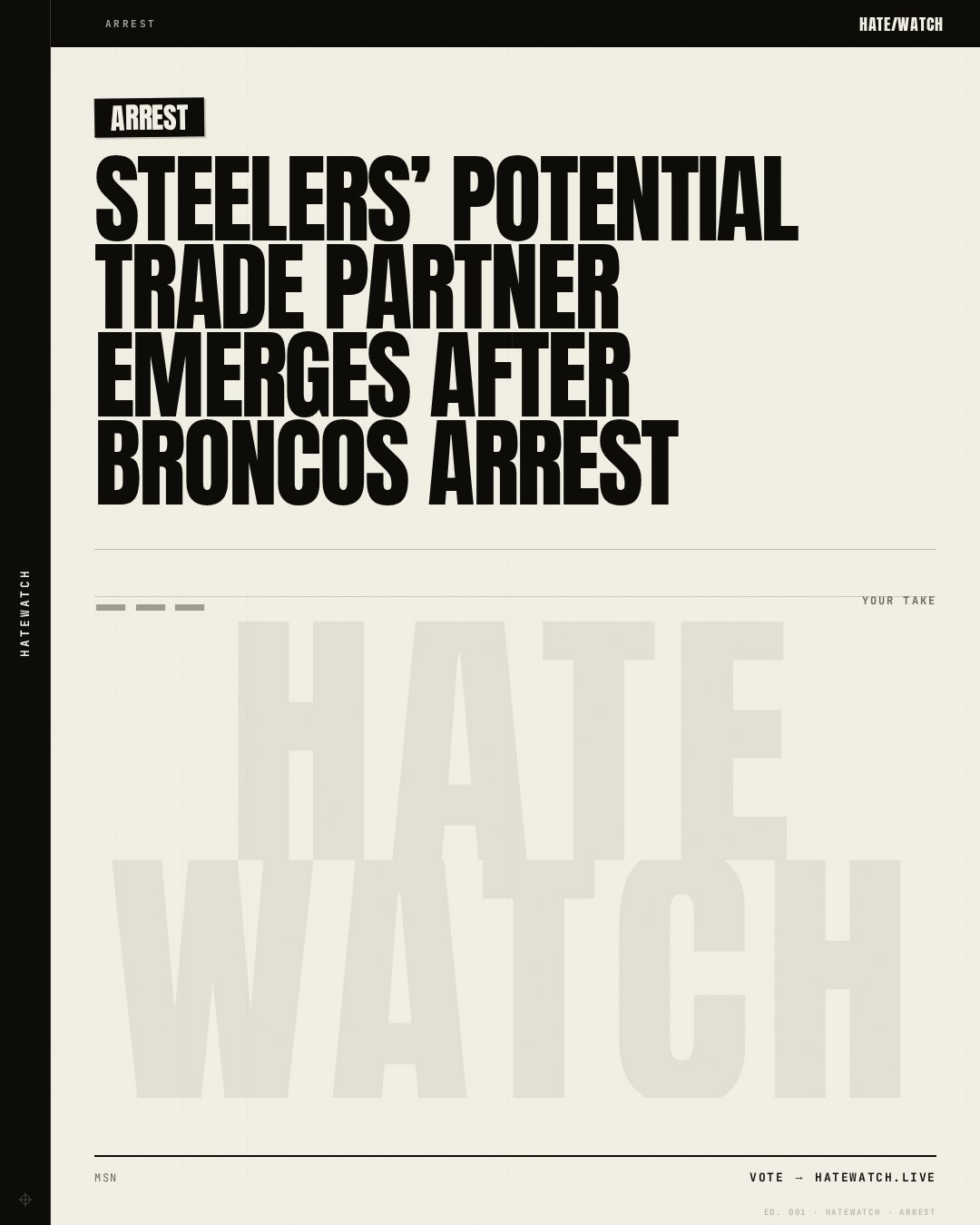 Steelers’ potential trade partner emerges after Broncos arrest