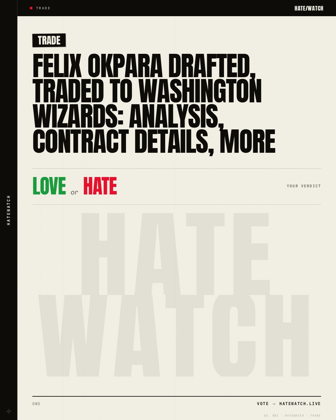 Felix Okpara drafted, traded to Washington Wizards: Analysis, contract details, more