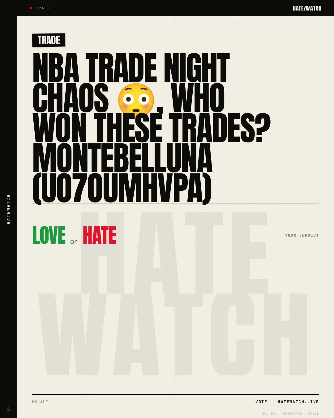 NBA TRADE NIGHT CHAOS 😳, WHO WON THESE TRADES? Montebelluna (UO7ouMhvpa)
