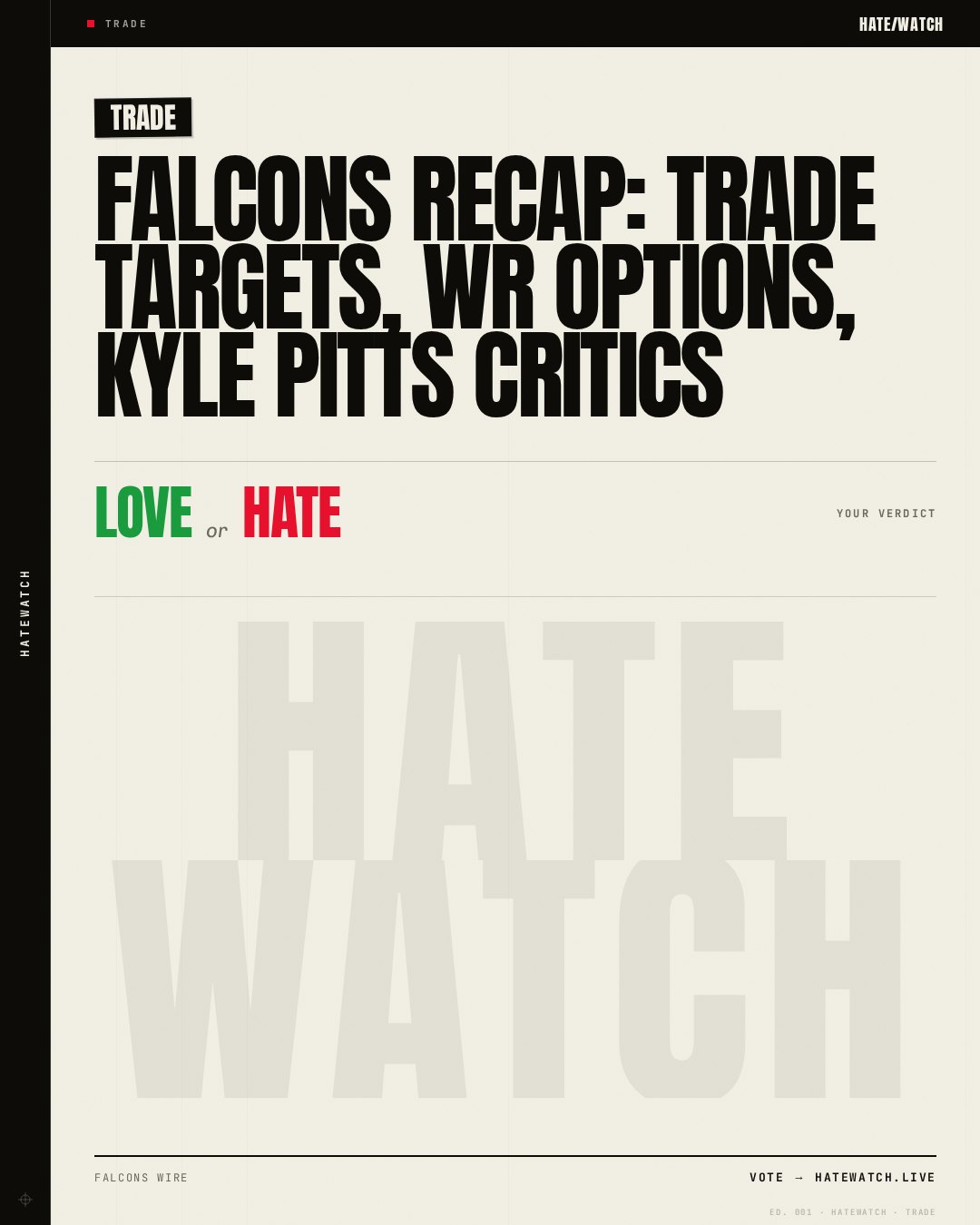 Falcons Recap: Trade targets, WR options, Kyle Pitts critics