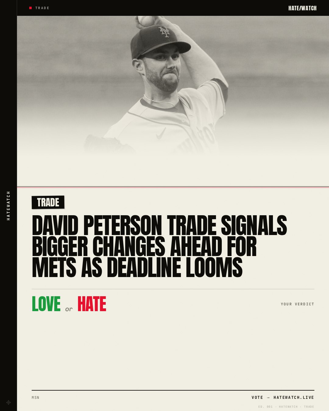David Peterson trade signals bigger changes ahead for Mets as deadline looms