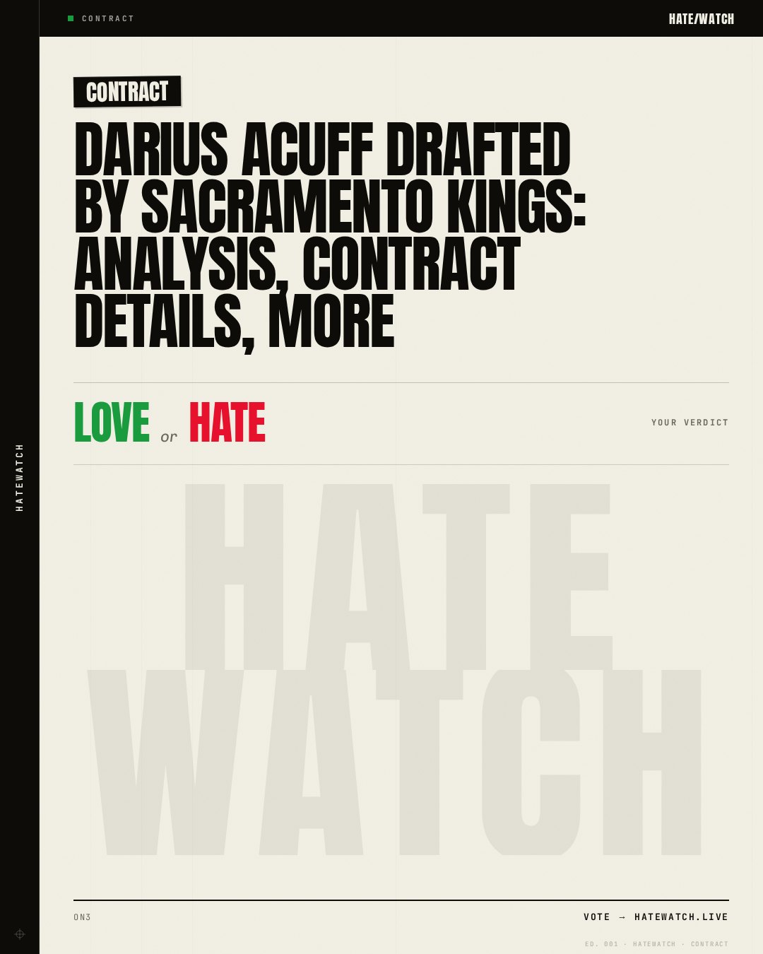 Darius Acuff drafted by Sacramento Kings: Analysis, contract details, more