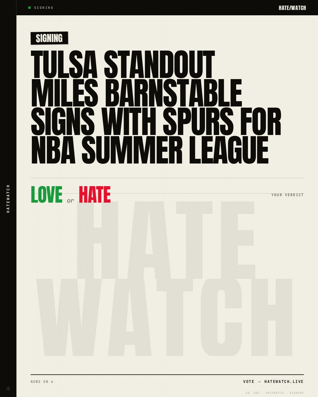 Tulsa standout Miles Barnstable signs with Spurs for NBA Summer League