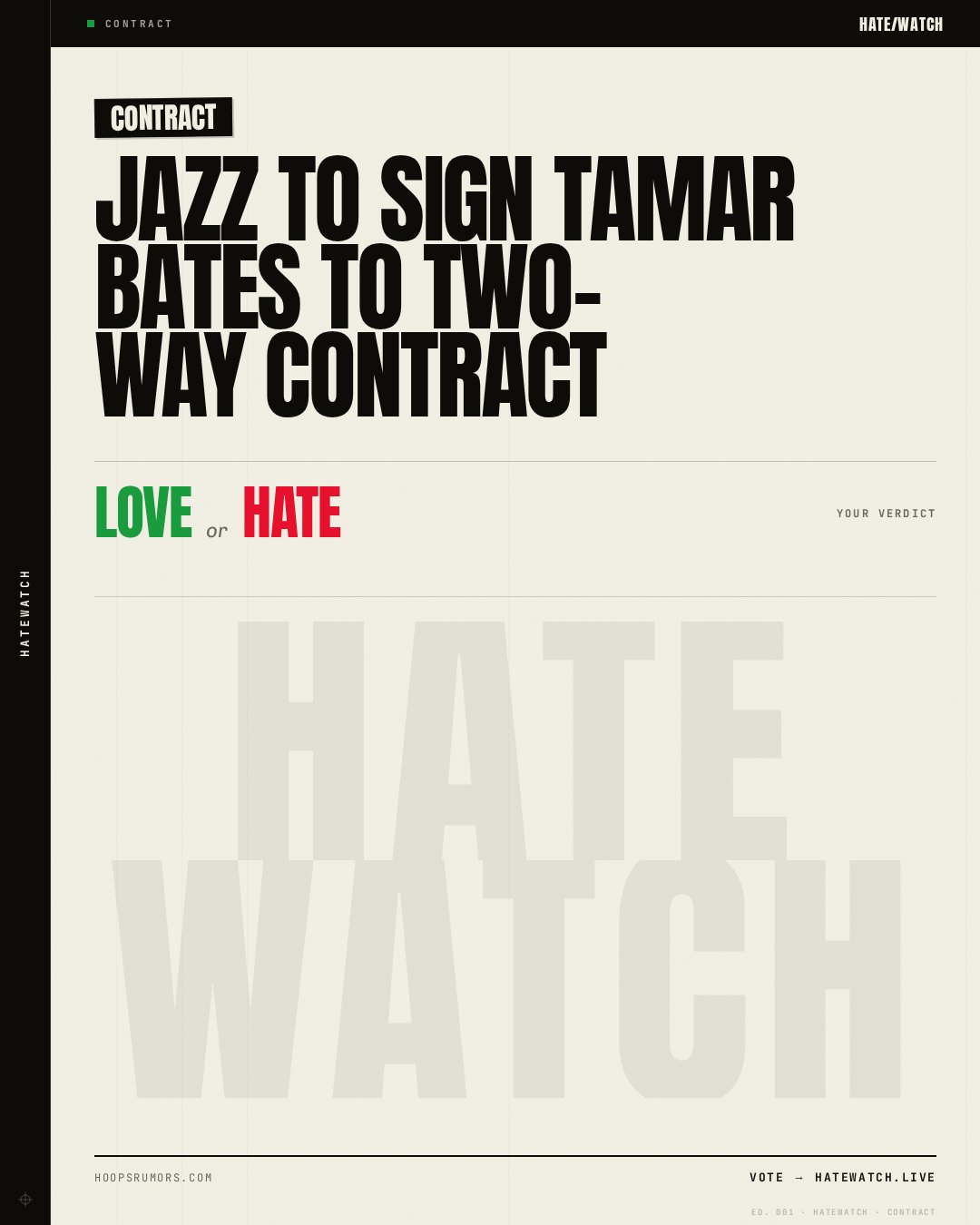 Jazz To Sign Tamar Bates To Two-Way Contract