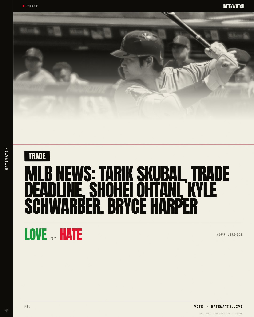 MLB news: Tarik Skubal, trade deadline, Shohei Ohtani, Kyle Schwarber, Bryce Harper