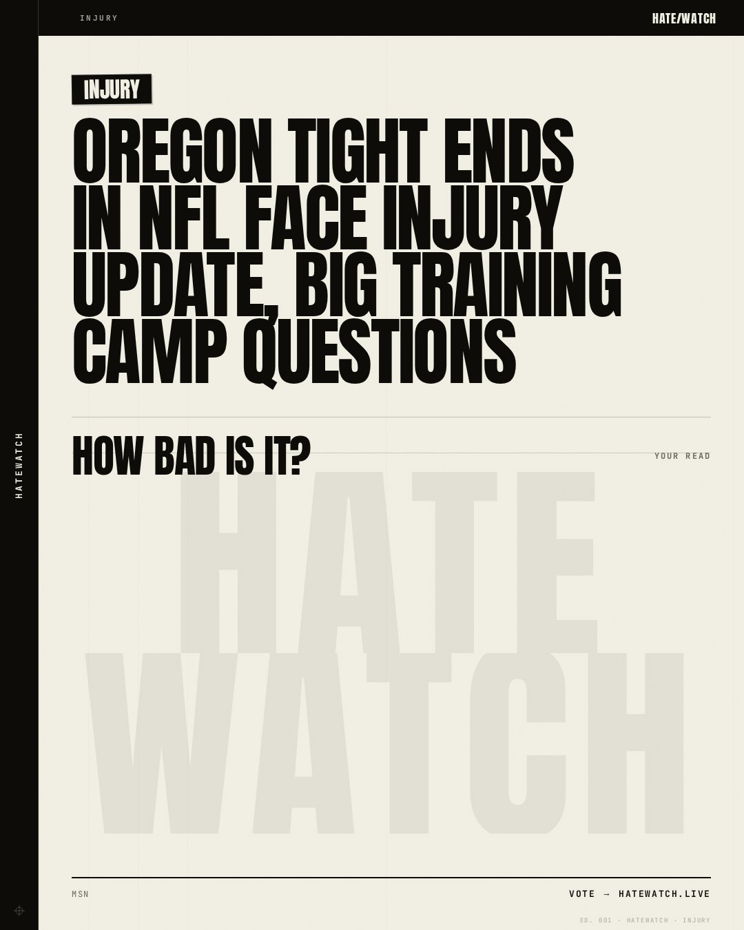 Oregon tight ends in NFL face injury update, big training camp questions