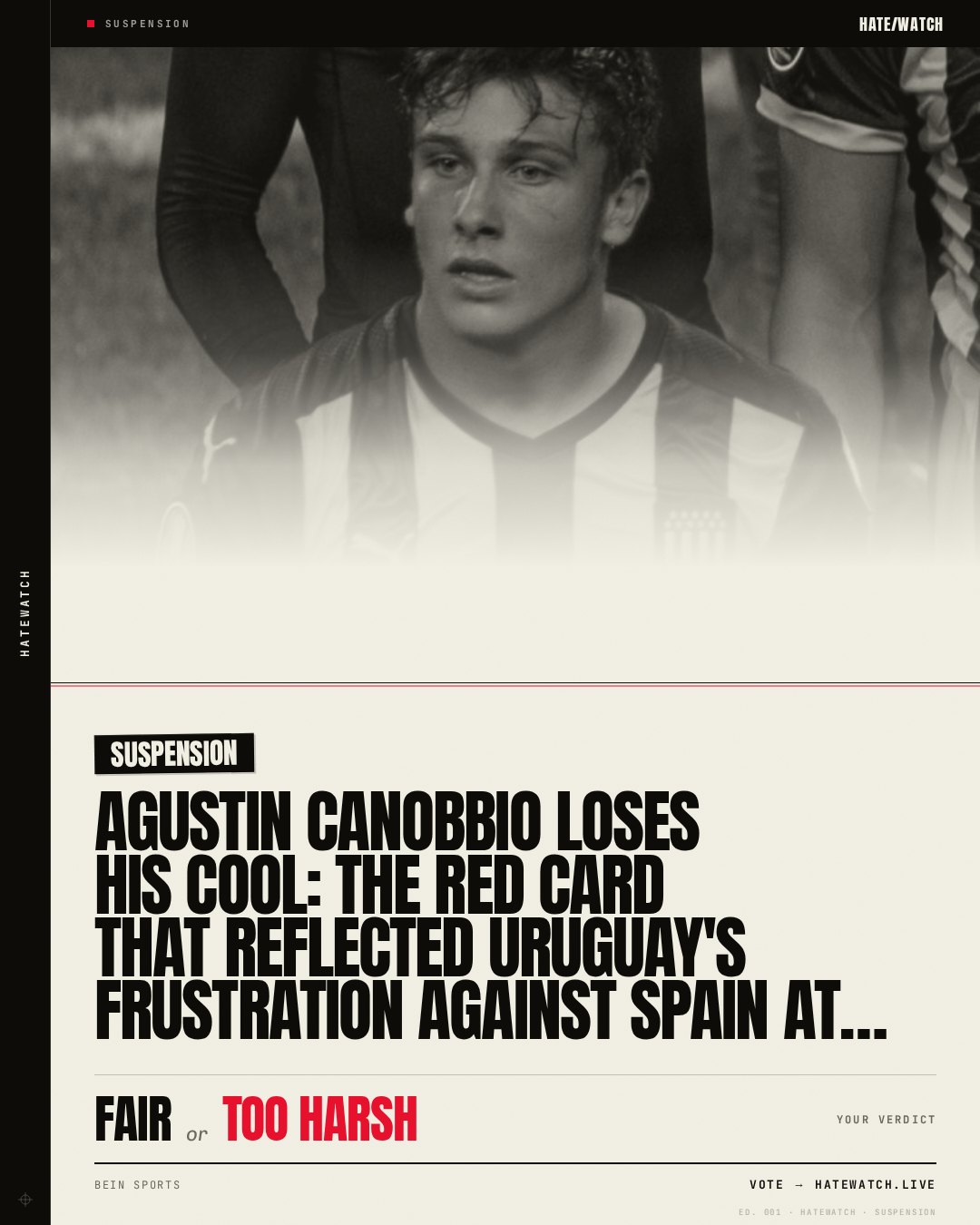Agustín Canobbio Loses His Cool: The Red Card That Reflected Uruguay's Frustration Against Spain at the World Cup