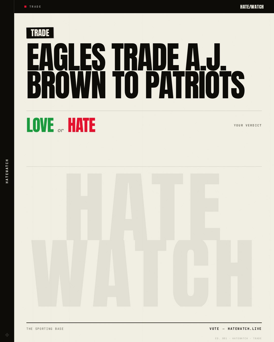 Eagles trade A.J. Brown to Patriots