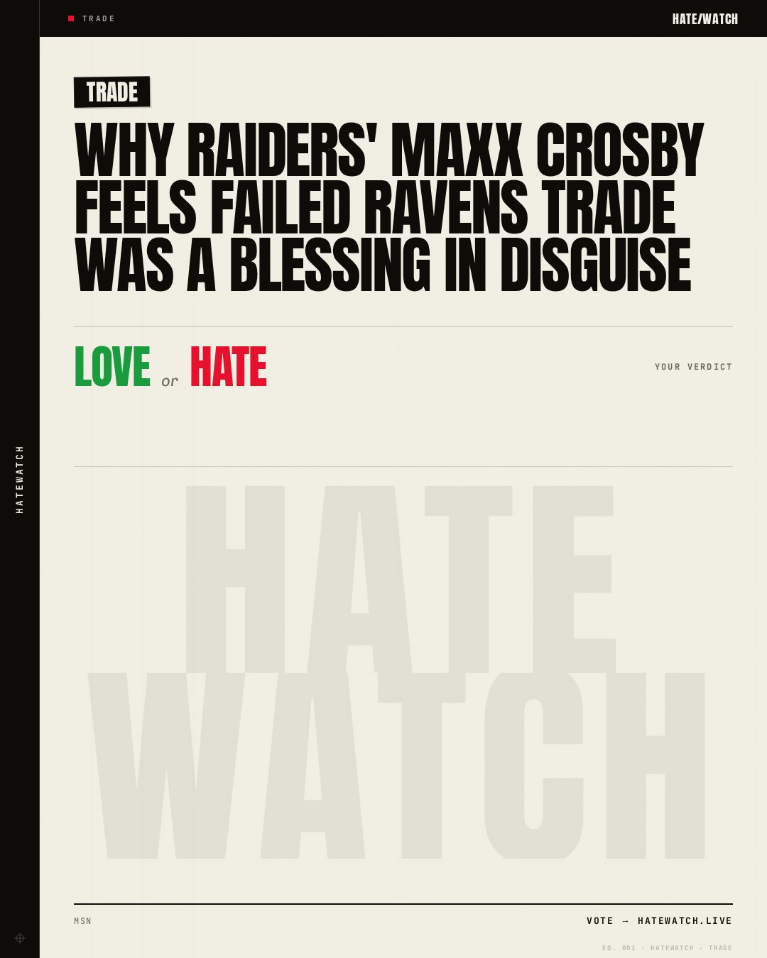 Why Raiders' Maxx Crosby feels failed Ravens trade was a blessing in disguise