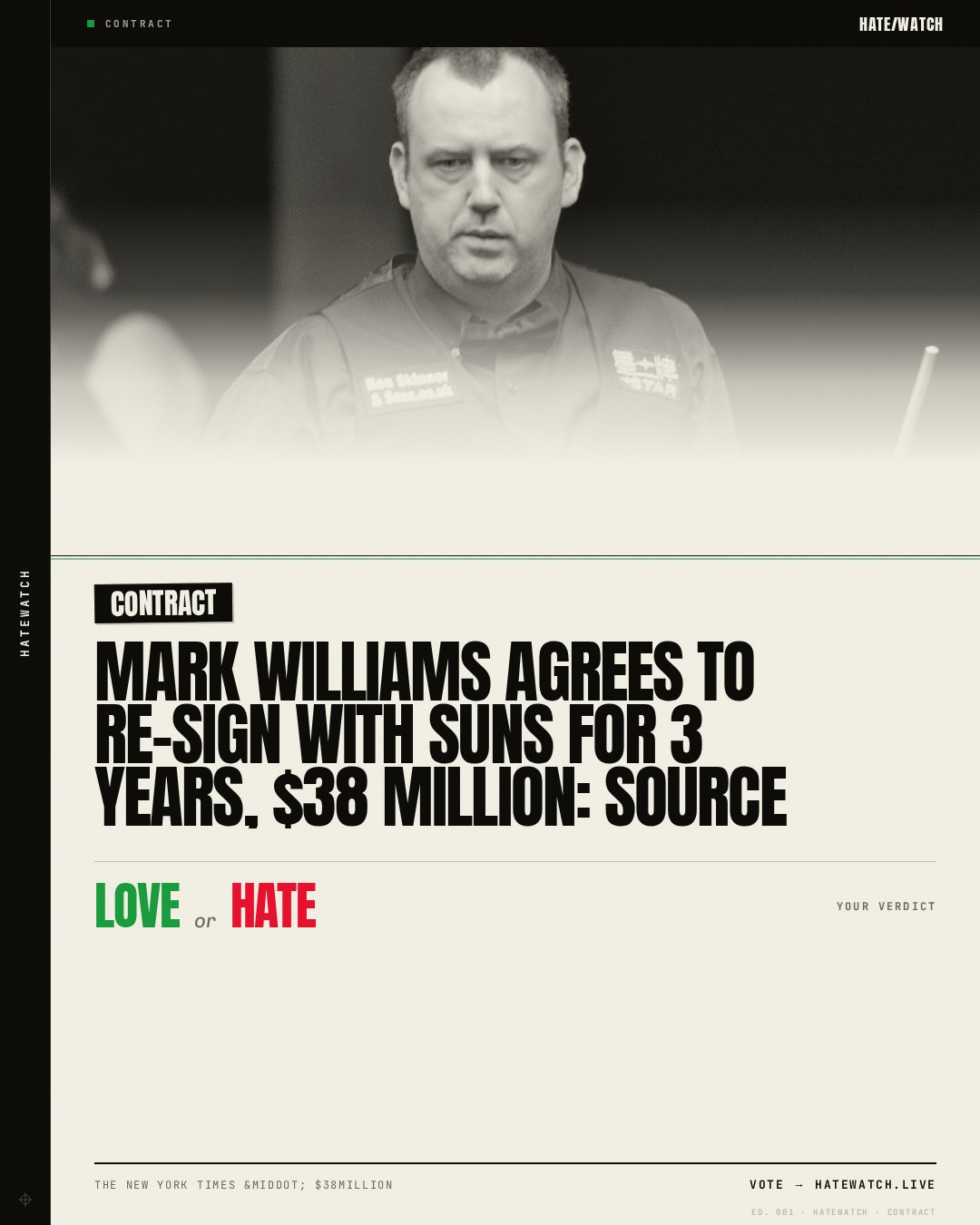Mark Williams agrees to re-sign with Suns for 3 years, $38 million: Source