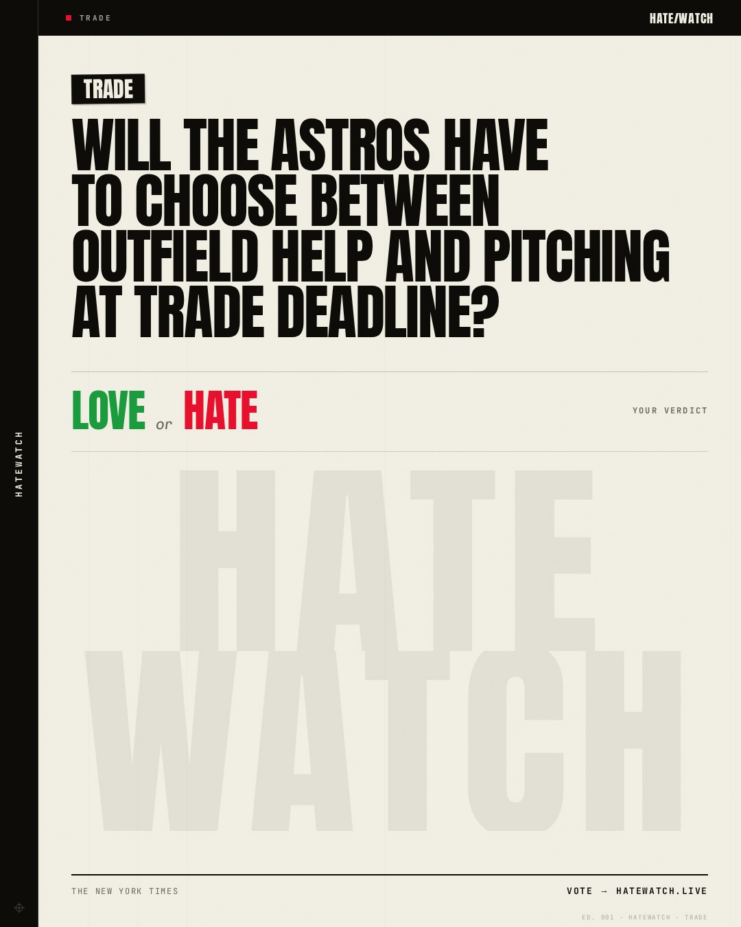Will the Astros have to choose between outfield help and pitching at trade deadline?