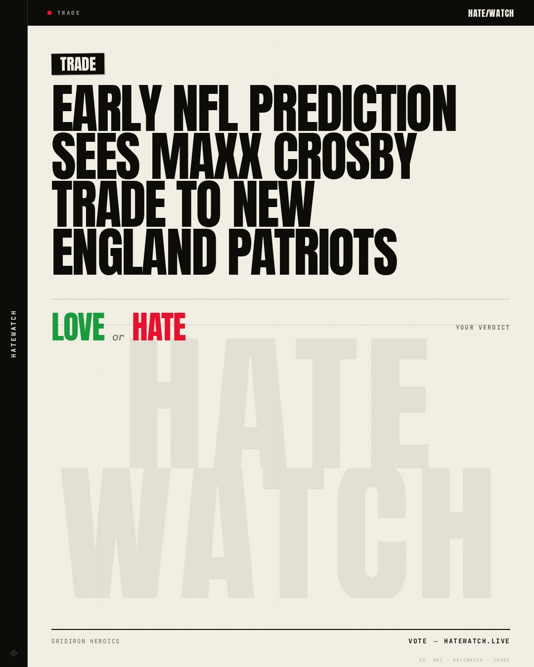Early NFL Prediction Sees Maxx Crosby Trade To New England Patriots