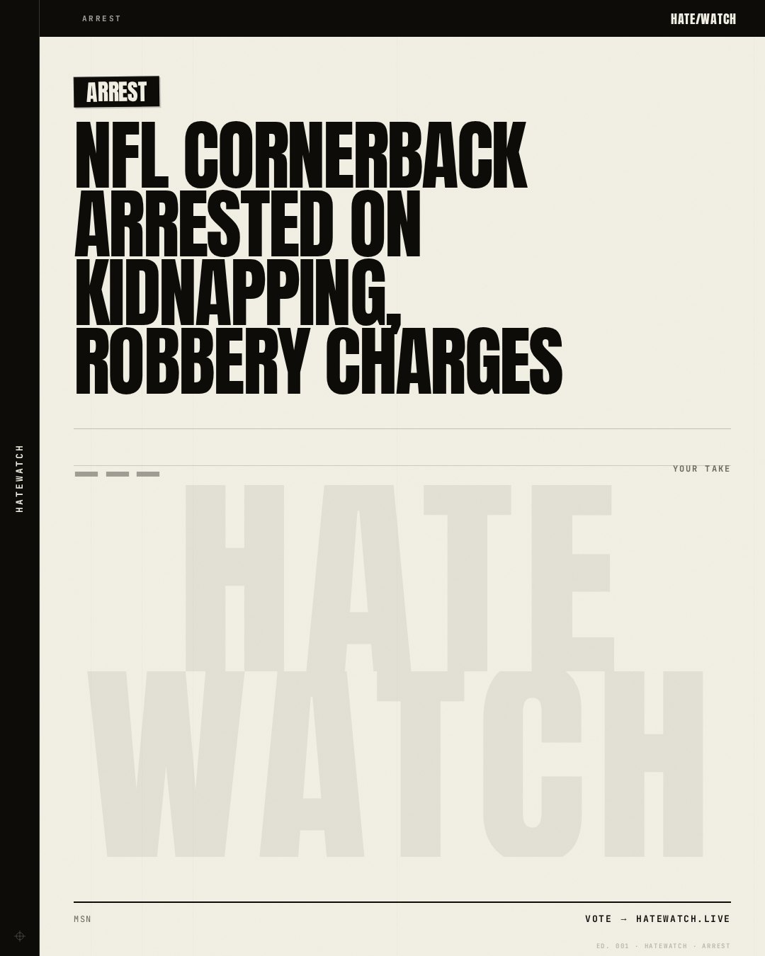 NFL cornerback arrested on kidnapping, robbery charges