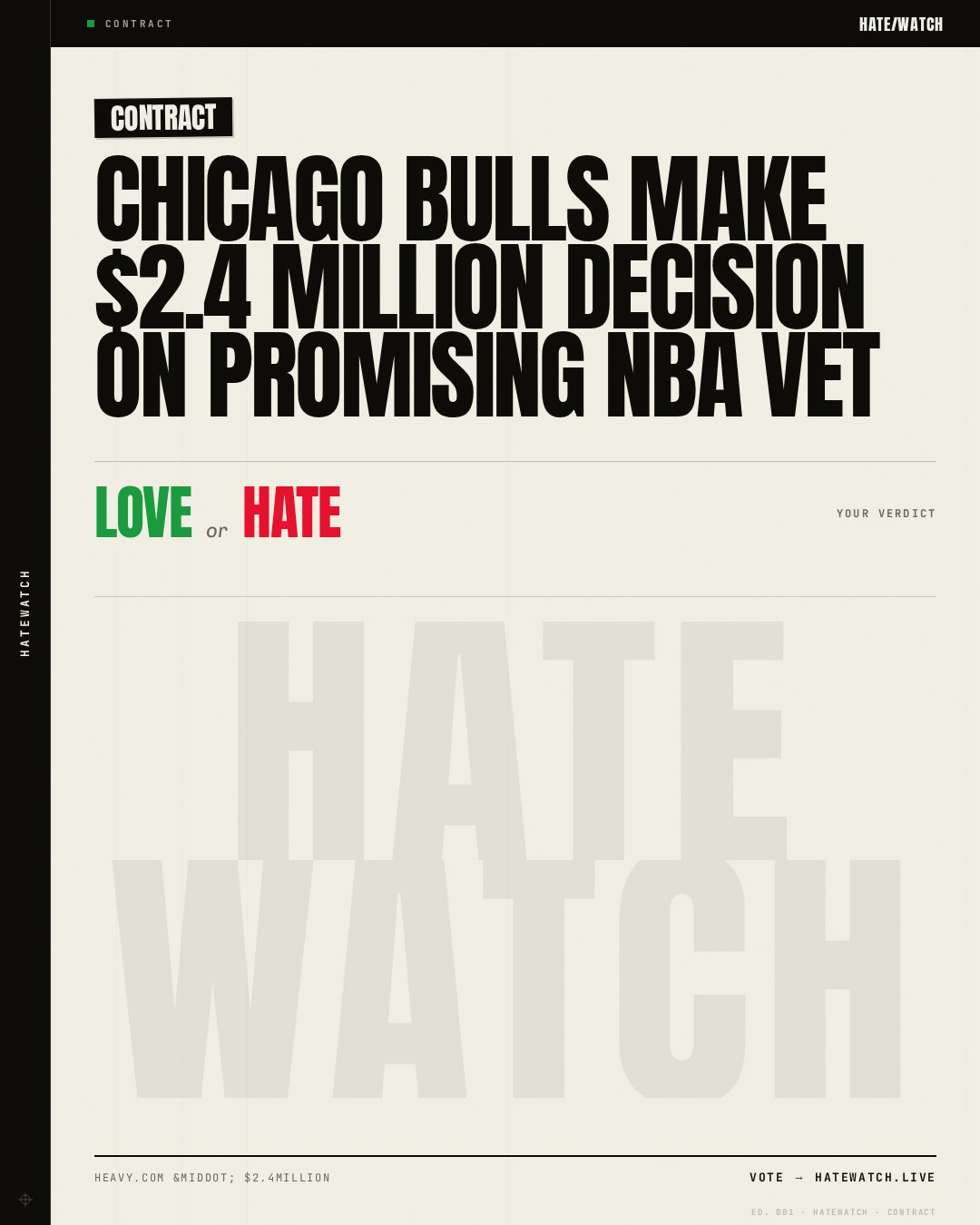 Chicago Bulls Make $2.4 Million Decision On Promising NBA Vet