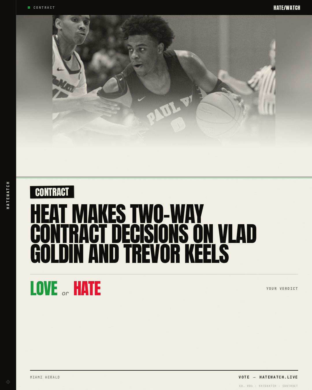 Heat makes two-way contract decisions on Vlad Goldin and Trevor Keels