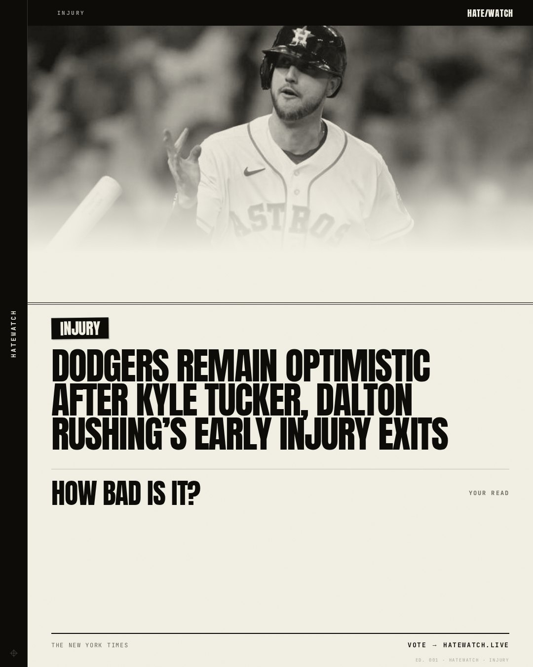 Dodgers remain optimistic after Kyle Tucker, Dalton Rushing’s early injury exits