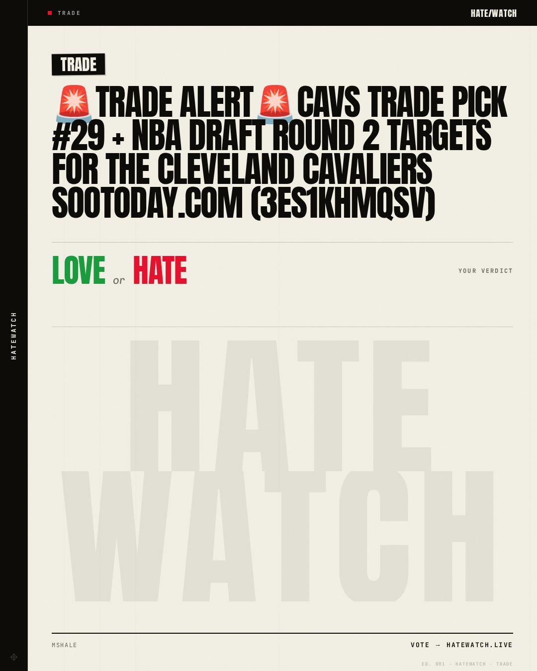 🚨TRADE ALERT🚨Cavs TRADE Pick #29 + NBA Draft Round 2 Targets For The Cleveland Cavaliers Sootoday.com (3Es1KhMQSV)