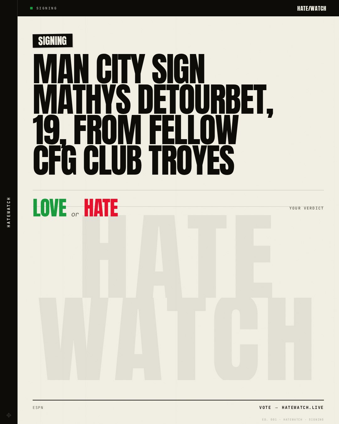 Man CIty sign Mathys Detourbet, 19, from fellow CFG club Troyes