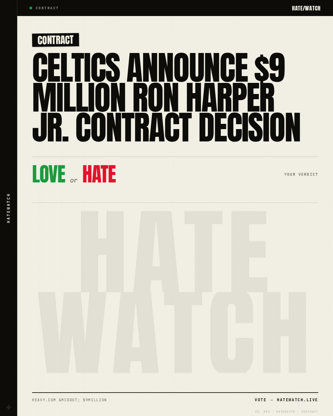 Celtics Announce $9 Million Ron Harper Jr. Contract Decision